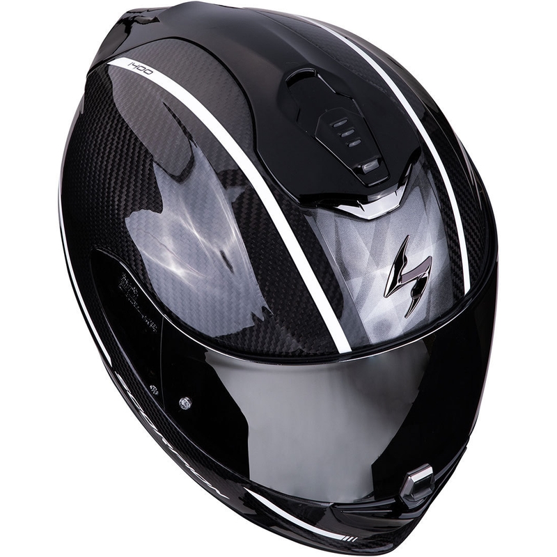 Integrált sisak Scorpion EXO-1400 Carbon Air Grand fekete-fehér akció kiárusítás