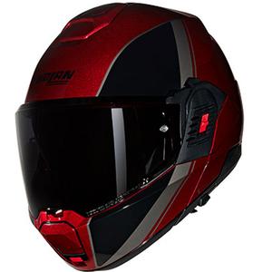 Překlápěcí helma na motorku Nolan N120-1 Verniciatura Speciale N-COM 344 černo-červená