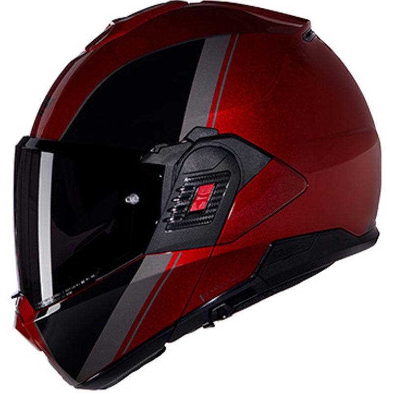 Nolan N120-1 Verniciatura Speciale N-COM 344 hátrahajtható állú motoros bukósisak fekete-piros