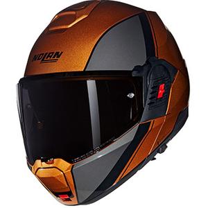 Překlápěcí helma na motorku Nolan N120-1 Verniciatura Speciale N-COM 342 okrovo-černá