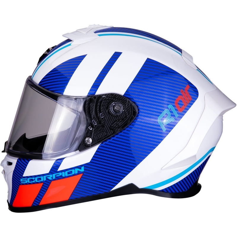 Integrált sisak Scorpion EXO-R1 Air Corpus fehér-kék-piros