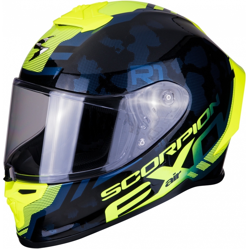 Integrált sisak Scorpion EXO-R1 Air Ogi fekete-fluo sárga eladó kiárusítás