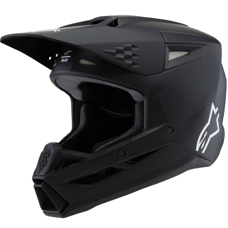 Alpinestars S-M3 SOLID 2025 gyerek motokrossz bukósisak fekete matt - II. minőség