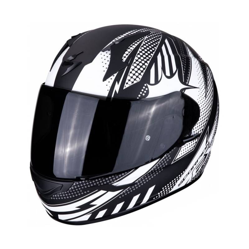 Integrált sisak Scorpion EXO-390 Pop fekete-fehér akció kiárusítás