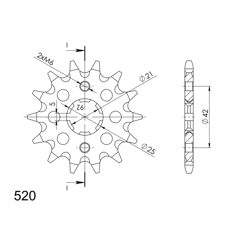 Első lánckerék SUPERSPROX 15 fogak,520