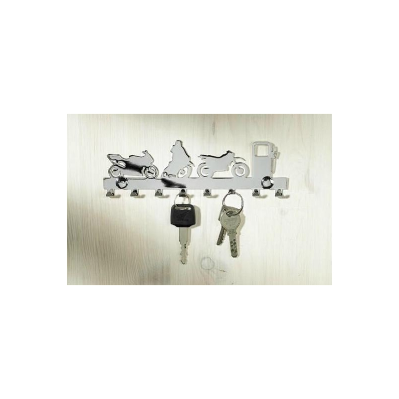 Krómozott kulcstartó - 8 horog