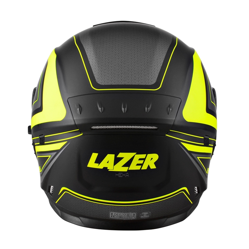 Zárt motoros sisak Lazer Rafale Hexa fekete-neon sárga kiárusítás