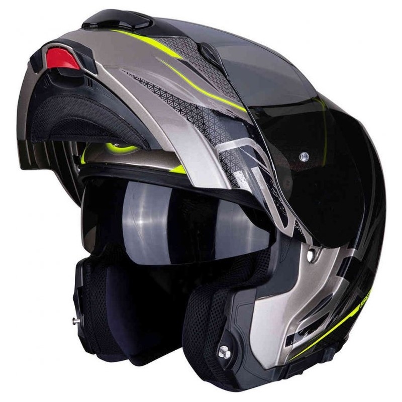 Összecsukható sisak Scorpion EXO-3000 Air Creed titán-fekete-fluo sárga eladó kiárusítás