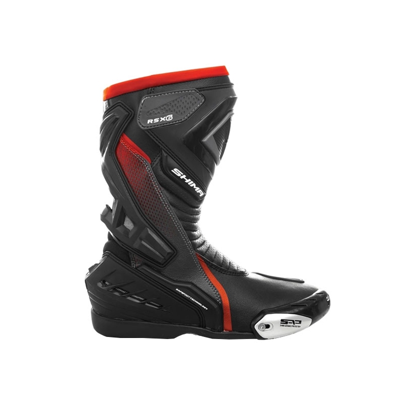 Shima RSX-6  motoros csizma fekete-fluo piros