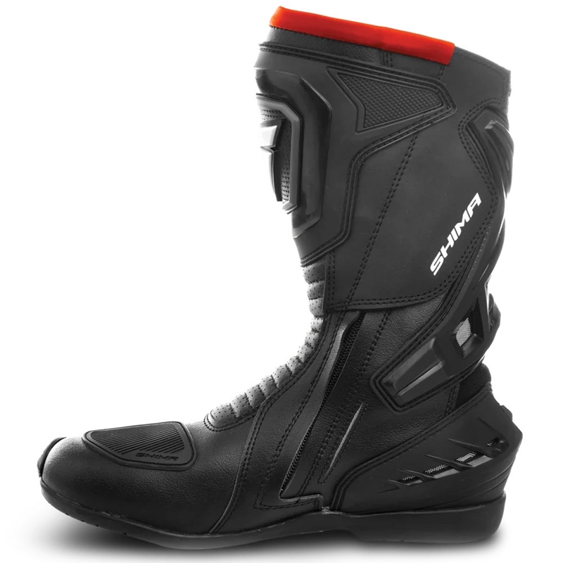 Shima RSX-6  motoros csizma fekete-fluo piros