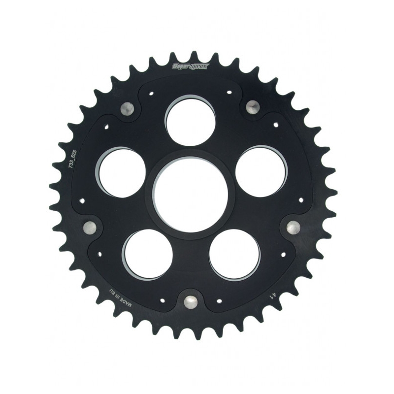 Rear sprocket STEALTH with alloy disc SUPERSPROX fekete 41 fogak,520