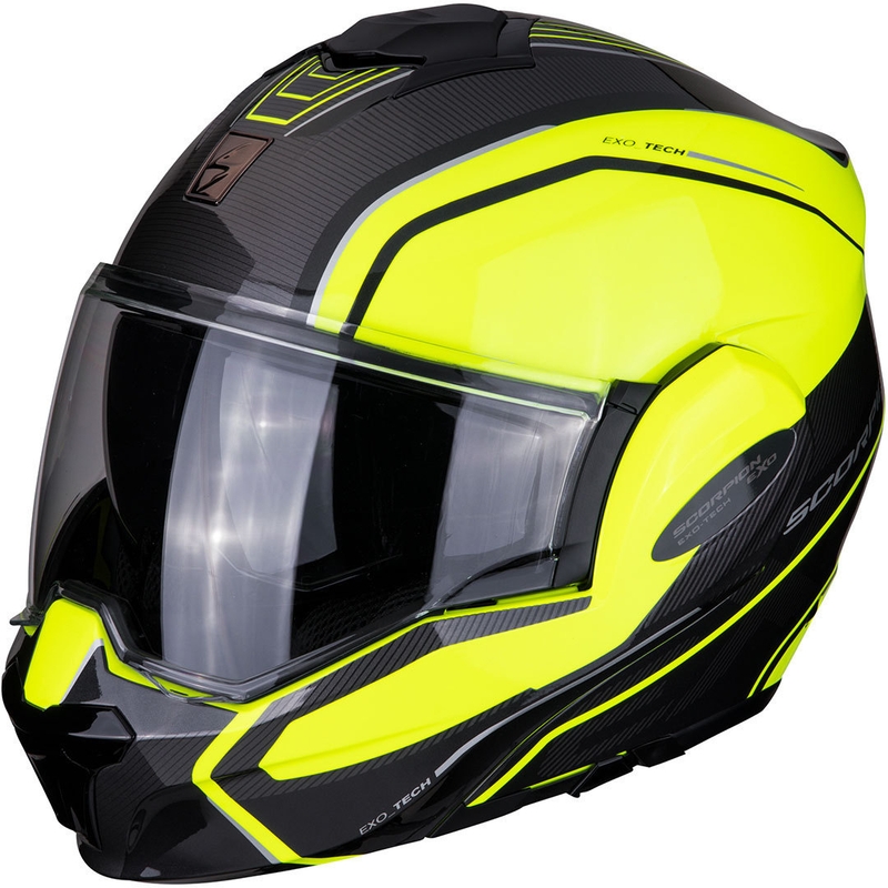 Flip sisak Scorpion EXO-TECH Time-Off fluo sárga-ezüst akció kiárusítás