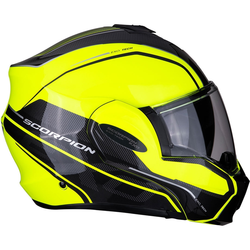 Flip sisak Scorpion EXO-TECH Time-Off fluo sárga-ezüst akció kiárusítás