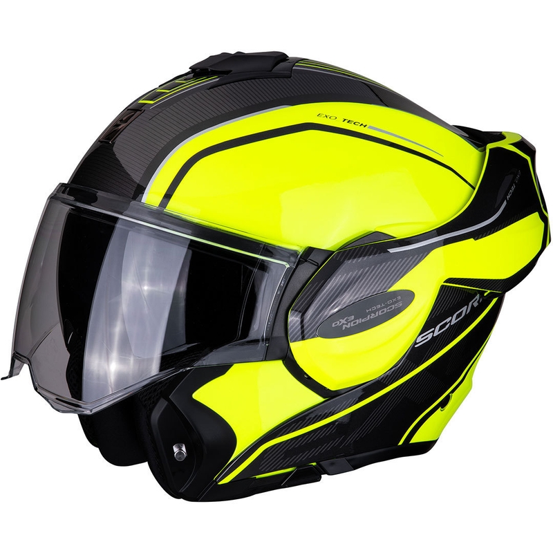 Flip sisak Scorpion EXO-TECH Time-Off fluo sárga-ezüst akció kiárusítás