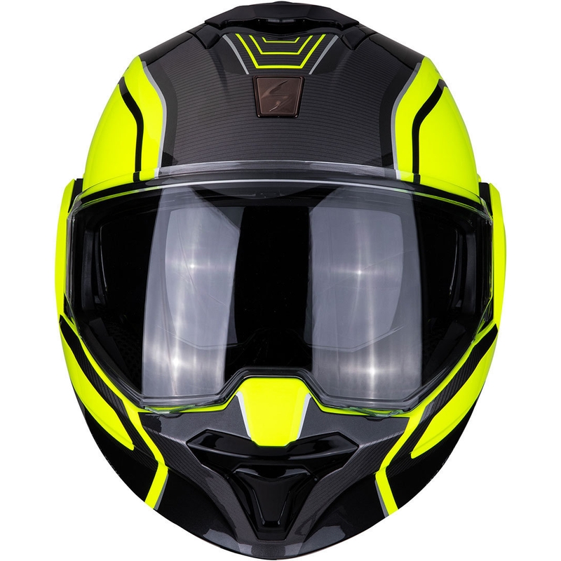 Flip sisak Scorpion EXO-TECH Time-Off fluo sárga-ezüst akció kiárusítás