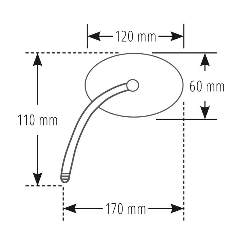 Highsider Smart Ferrara visszapillantó tükör bal/jobb fekete