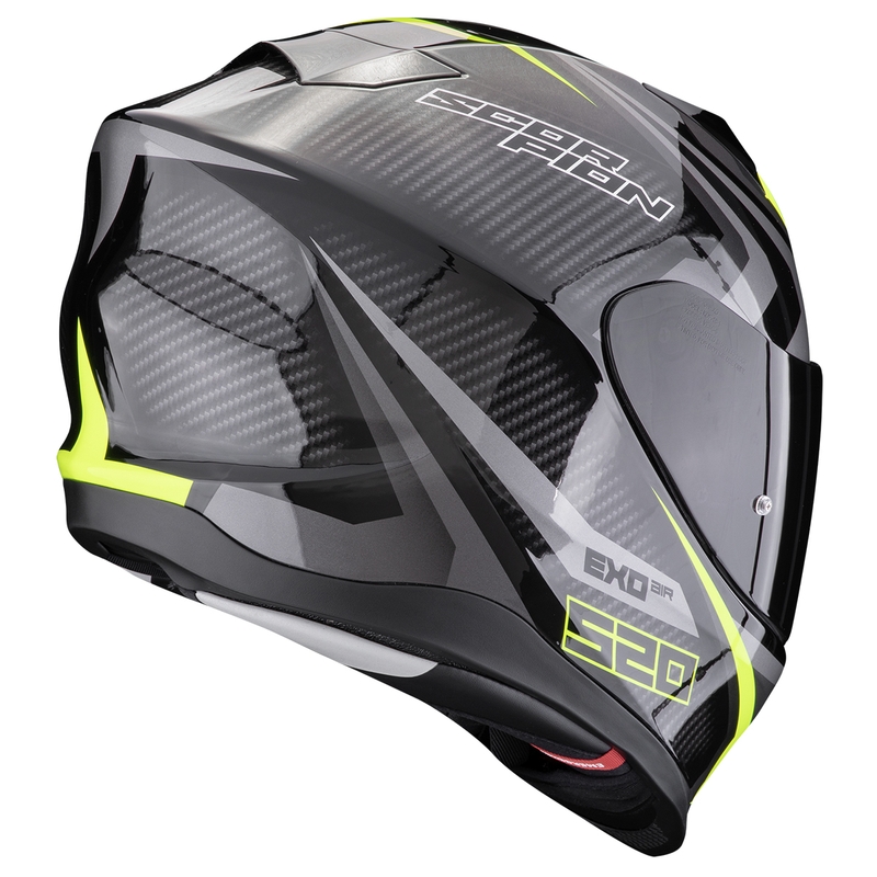 Scorpion EXO-520 EVO AIR TERRA zárt bukósisak fekete-ezüst-fluo sárga kiárusítás