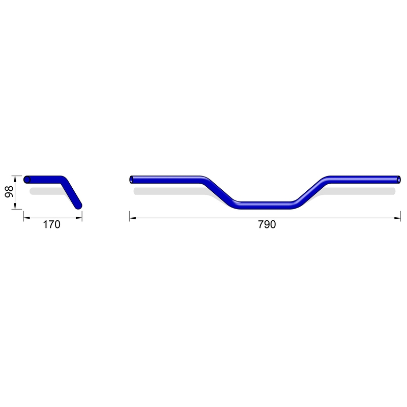Highsider Pro Naked bike L02 7/8 hüvelykes kormányrúd motorra krómozott