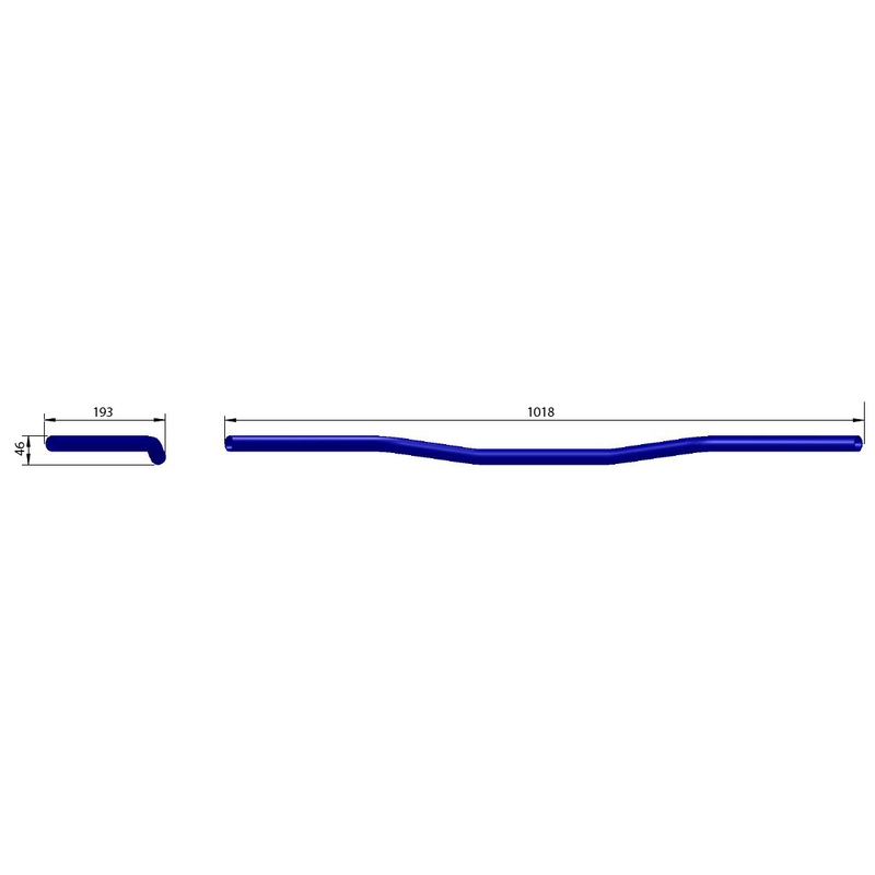 Highsider Pro Wide Bar L11 1" hüvelykes, 95 mm kormányrúd motorra fekete