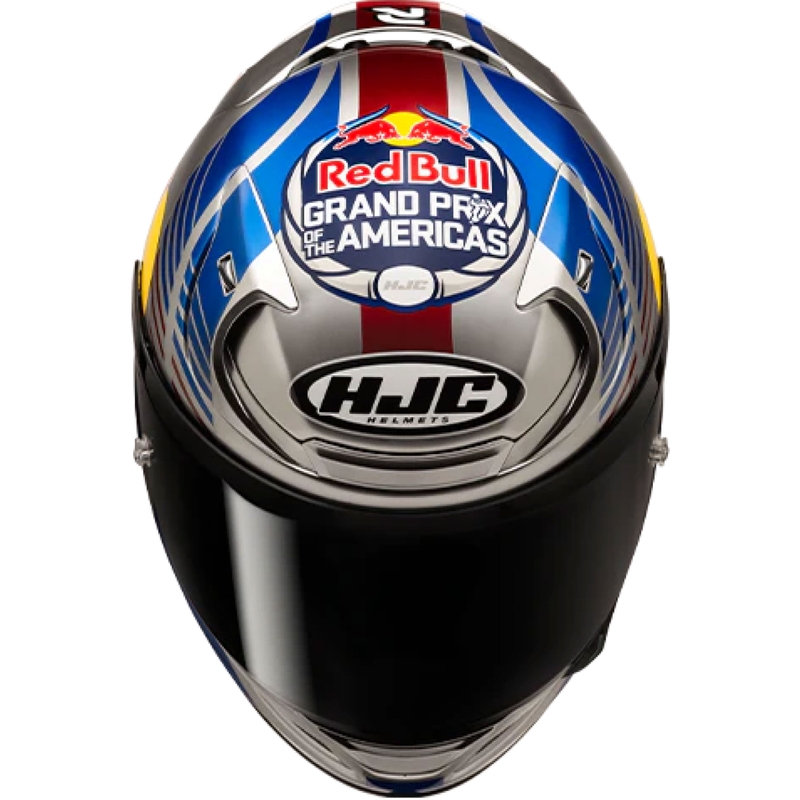 HJC RPHA 12 Red Bull Austin GP II MC21 zárt motoros bukósisak kék-szürke