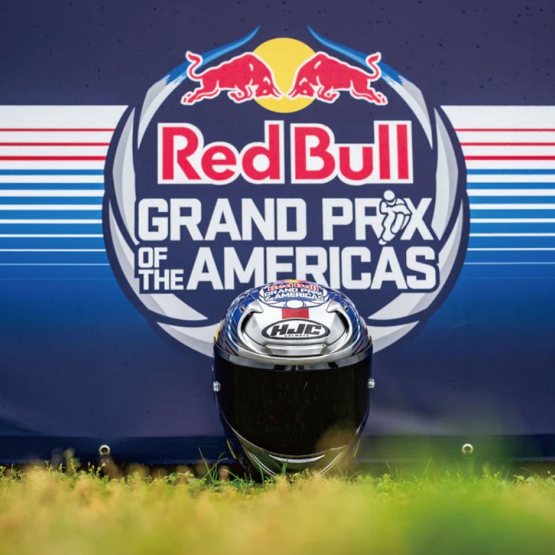 HJC RPHA 12 Red Bull Austin GP II MC21 zárt motoros bukósisak kék-szürke