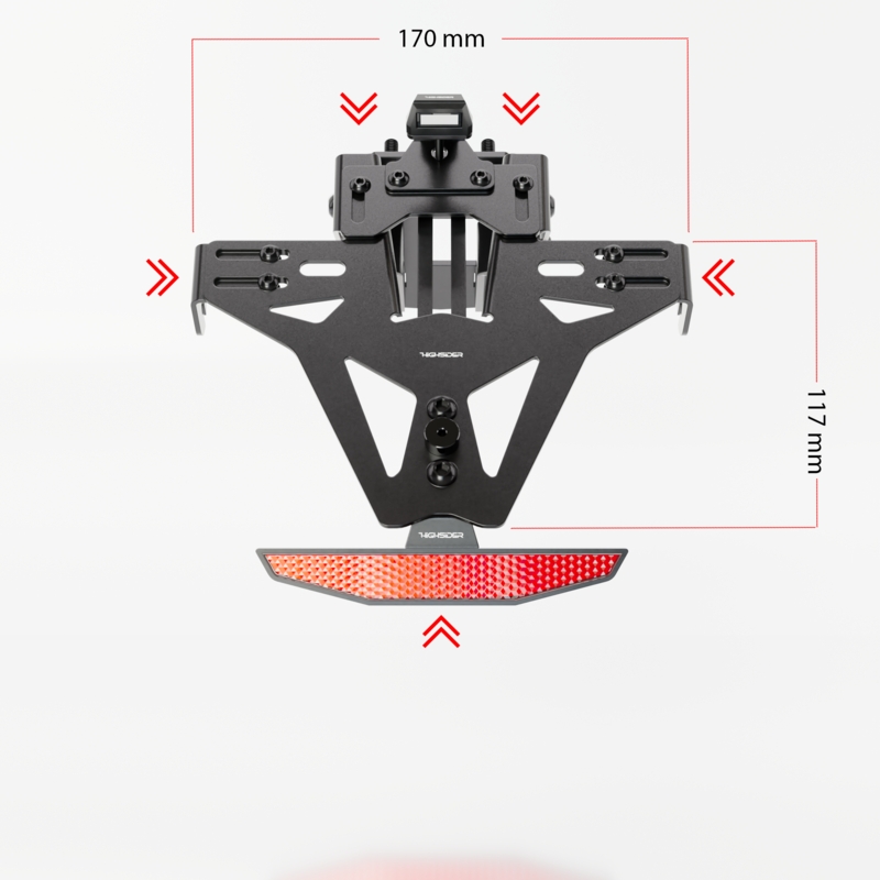 Highsider Akron RS PRO Suzuki GSX-S 1000 (F) rendszámtáblatartó világítással fekete