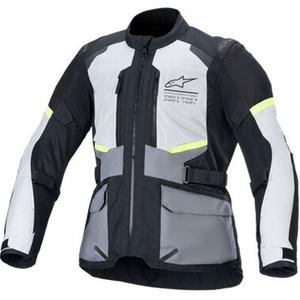 Alpinestars Andes Air Drystar motoros kabát világos szürke-sötét szürke-fekete-fluó sárga