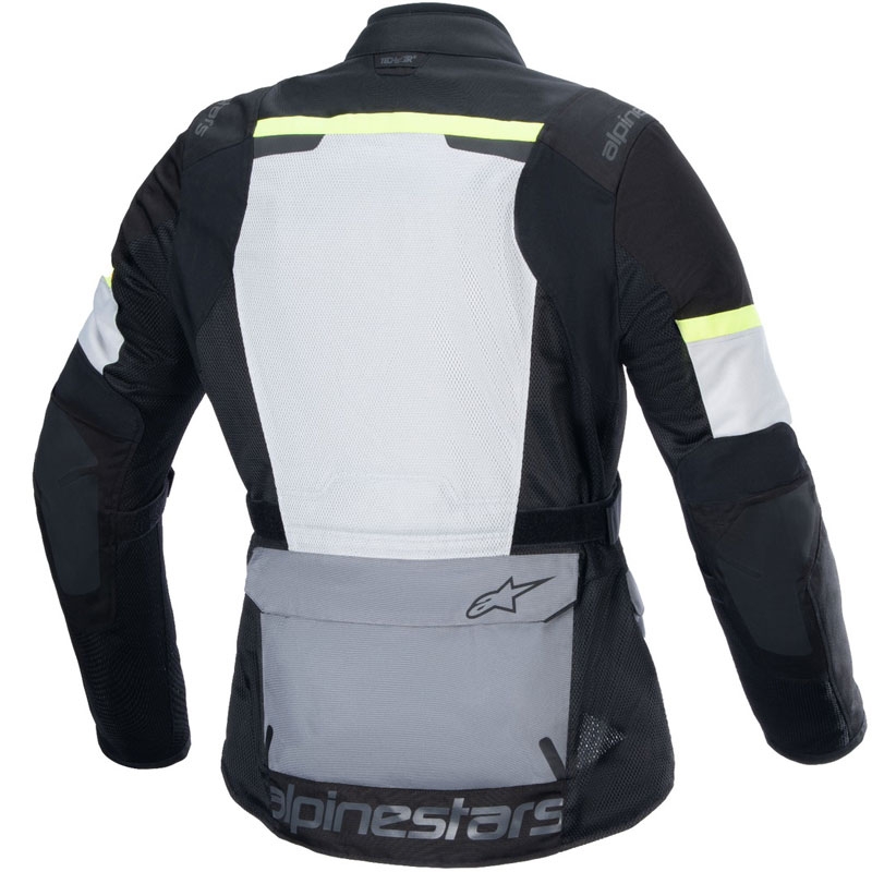 Alpinestars Andes Air Drystar motoros kabát világos szürke-sötét szürke-fekete-fluó sárga
