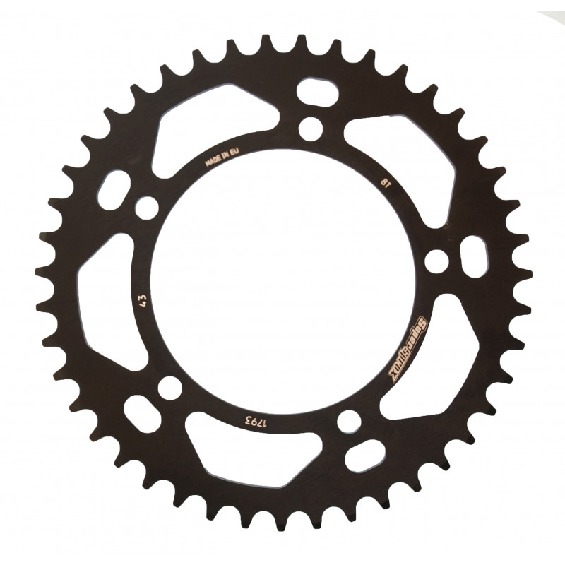 Rear ALU sprocket SUPERSPROX fekete 43 fogak,520