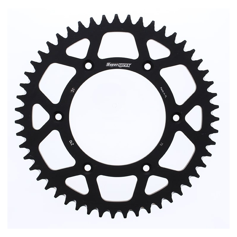 Rear ALU sprocket SUPERSPROX fekete 51 fogak,520