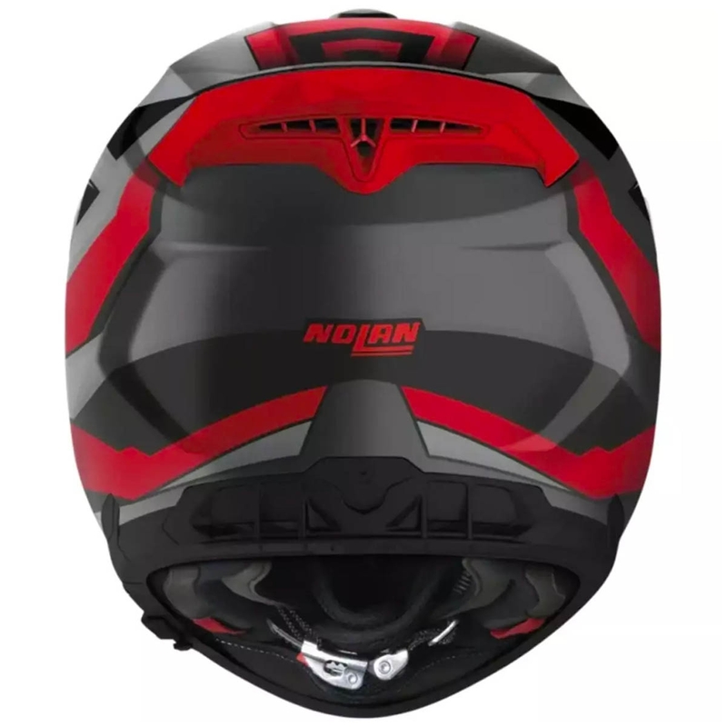 Nolan N80-8 Wanted N-com zárt motoros bukósisak matt fekete-piros