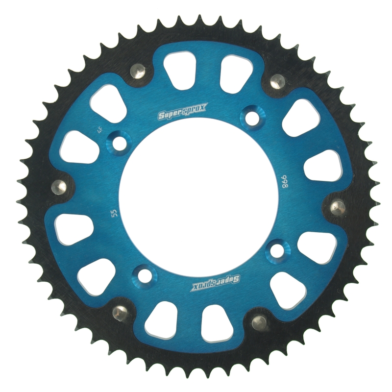 Rear sprocket SUPERSPROX STEALTH kék 55 fogak,428