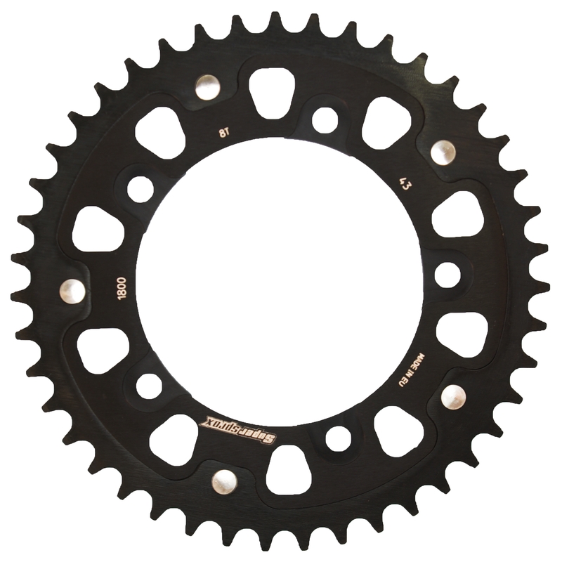 Csillagkerék SUPERSPROX STEALTH fekete 43 fogak,530