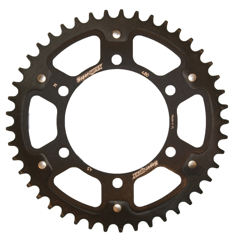 Csillagkerék SUPERSPROX STEALTH fekete 45 fogak,525