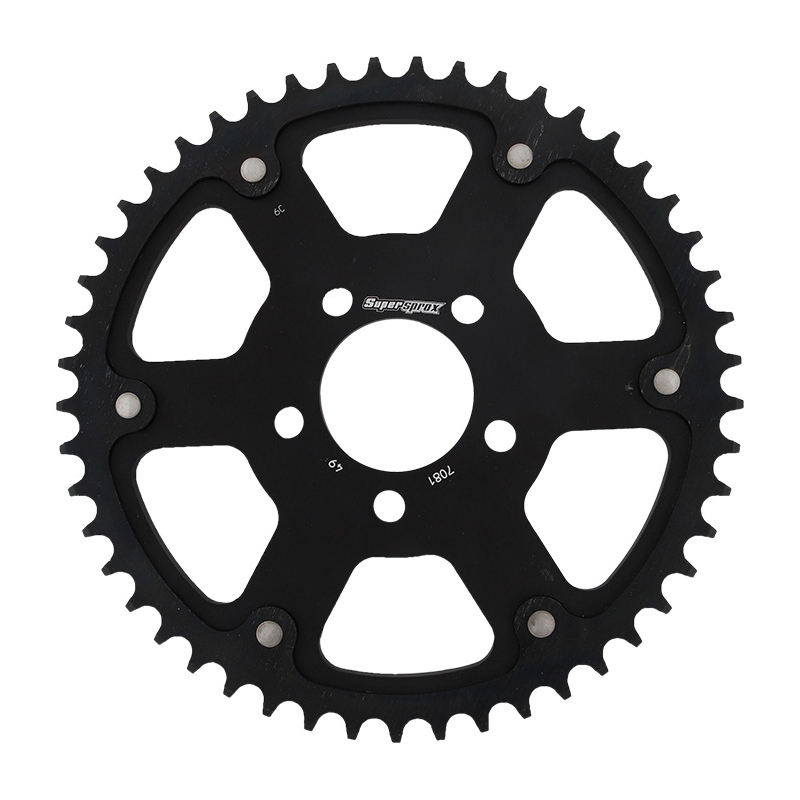 Csillagkerék SUPERSPROX STEALTH fekete 49 fogak,530