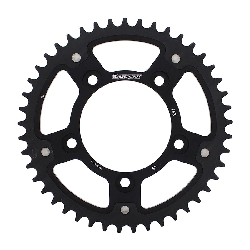 Csillagkerék SUPERSPROX STEALTH fekete 45 fogak,520