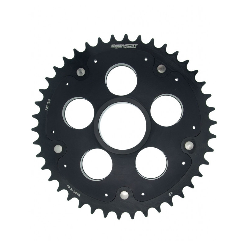 Rear sprocket STEALTH with alloy disc SUPERSPROX STEALTH with alloy disc fekete 42 fogak,520
