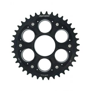 Rear sprocket STEALTH with alloy disc SUPERSPROX RSA-737_525:38-BLK fekete 38 fogak,520