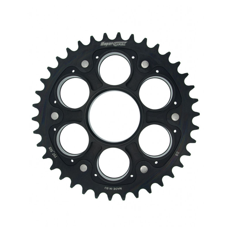 Rear sprocket STEALTH with alloy disc SUPERSPROX fekete 38 fogak,520