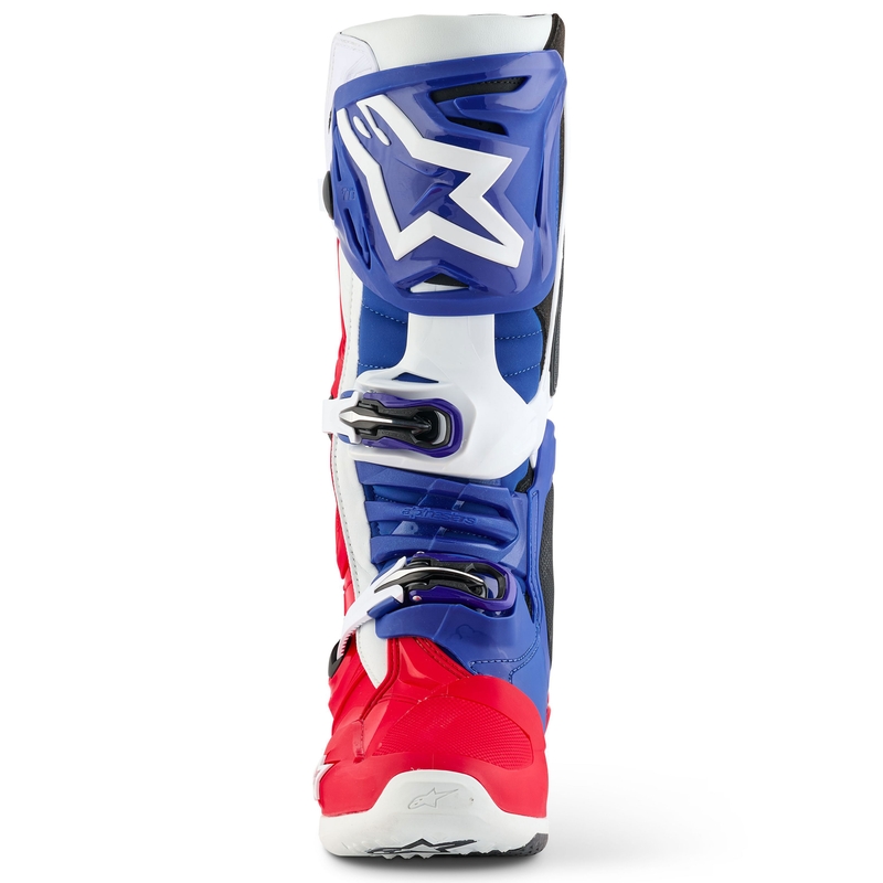 Alpinestars Tech 10 limitált kiadású FORTITUDE motoros csizma fehér-kék-piros
