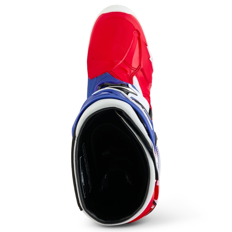 Alpinestars Tech 10 limitált kiadású FORTITUDE motoros csizma fehér-kék-piros