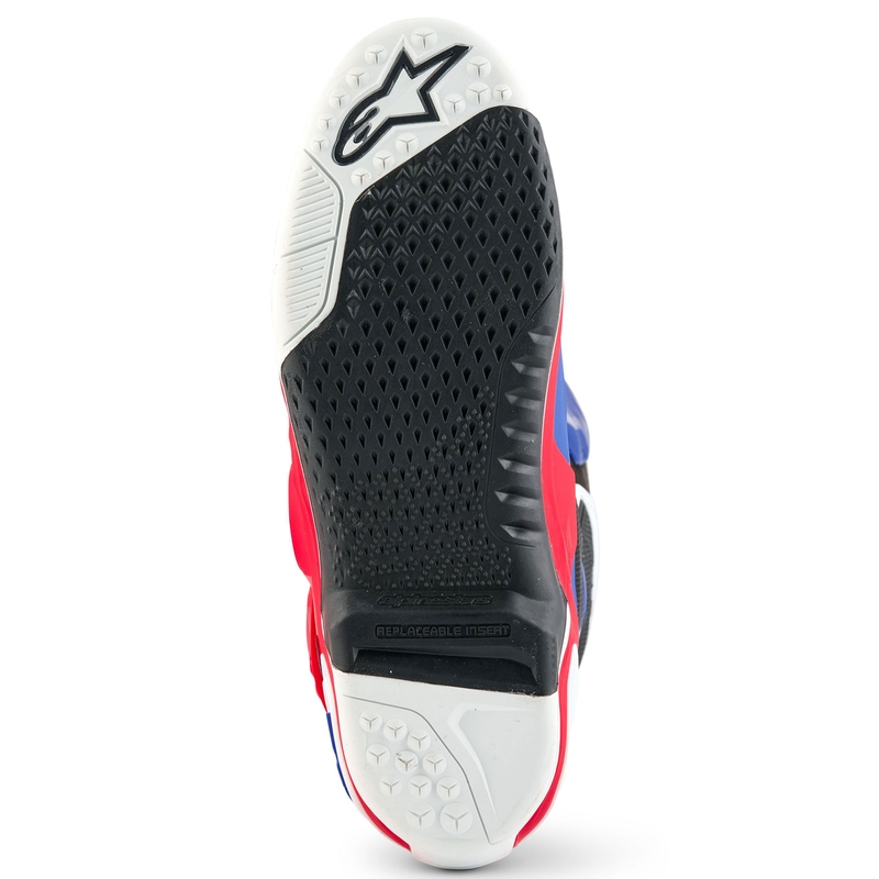 Alpinestars Tech 10 limitált kiadású FORTITUDE motoros csizma fehér-kék-piros