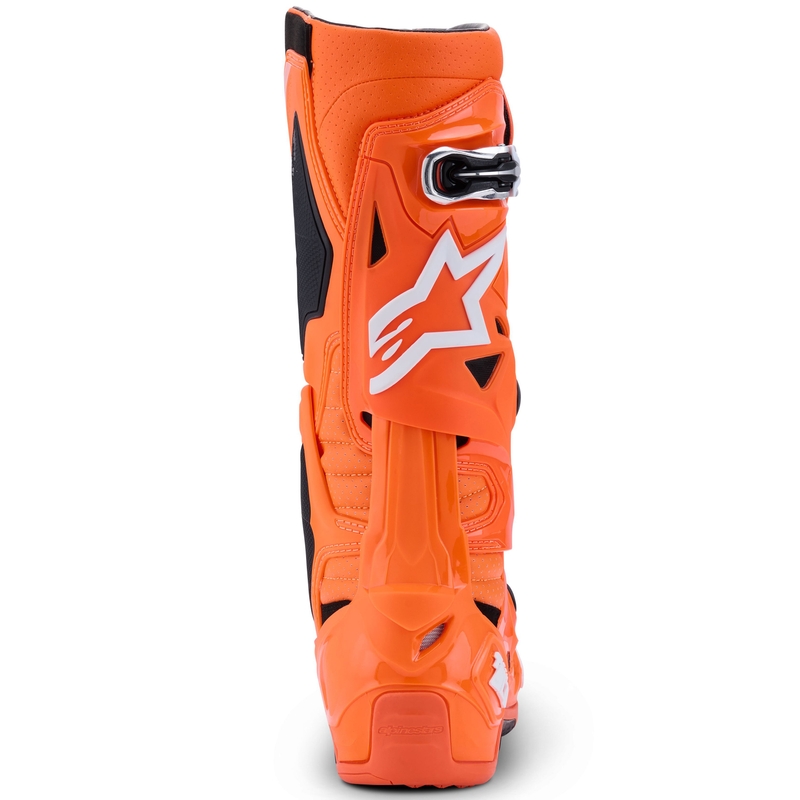 Alpinestars Tech 10 Supervented motoros csizma fluo narancssárga-fekete-fehér