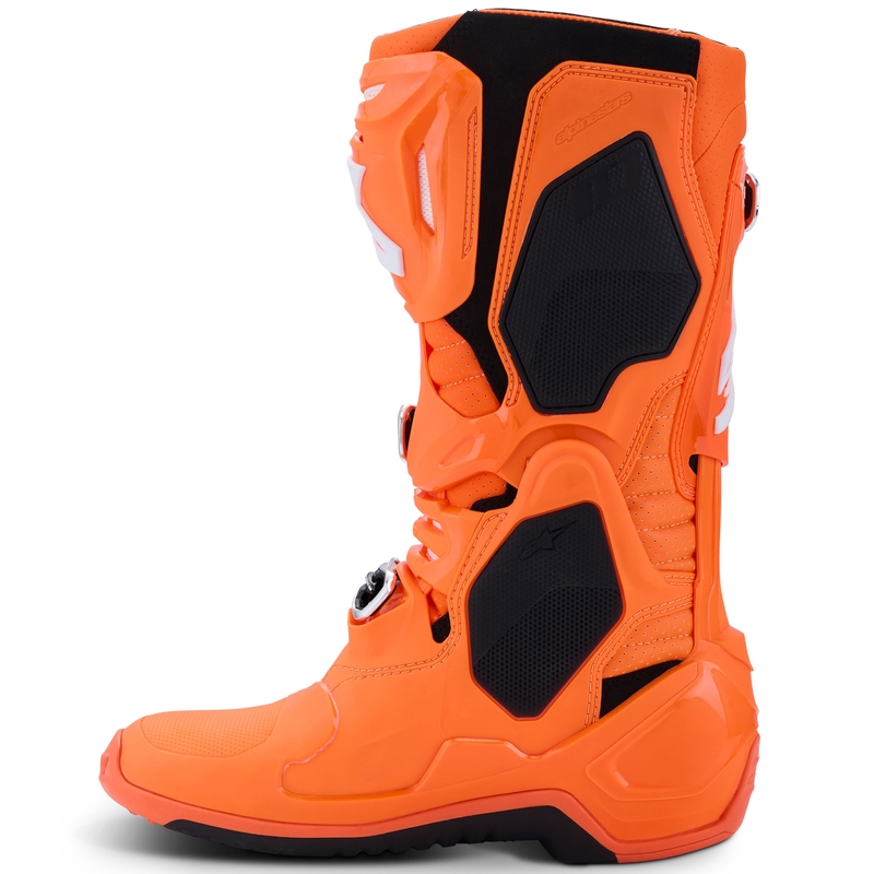 Alpinestars Tech 10 Supervented motoros csizma fluo narancssárga-fekete-fehér