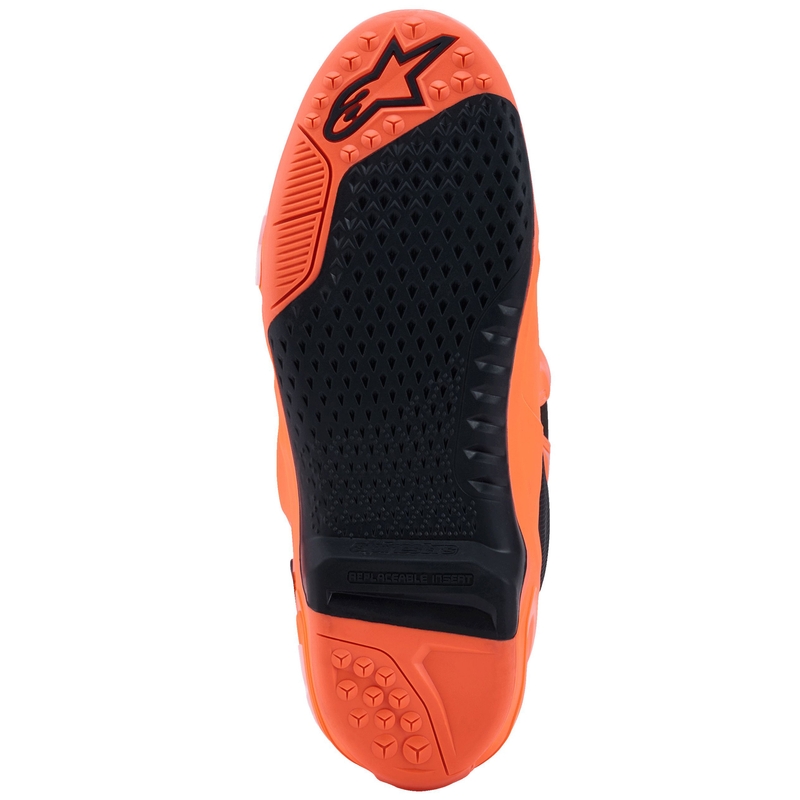 Alpinestars Tech 10 Supervented motoros csizma fluo narancssárga-fekete-fehér