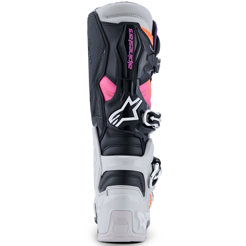 Alpinestars Tech 7 motoros csizma fekete-világosszürke-fluo narancssárga-gradient