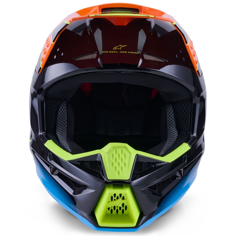 Alpinestars S-M3 Fray motokrossz bukósisak fekete-fluo narancssárga-fluo sárga-türkizkék
