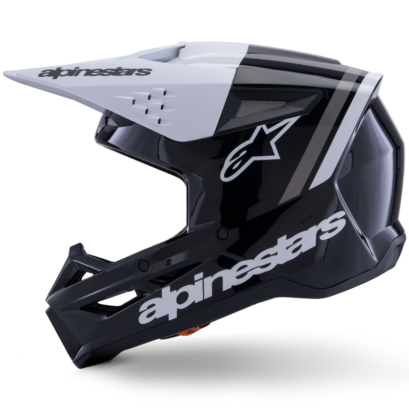 Alpinestars S-M3 Radium motokrossz bukósisak fekete-fehér-szürke