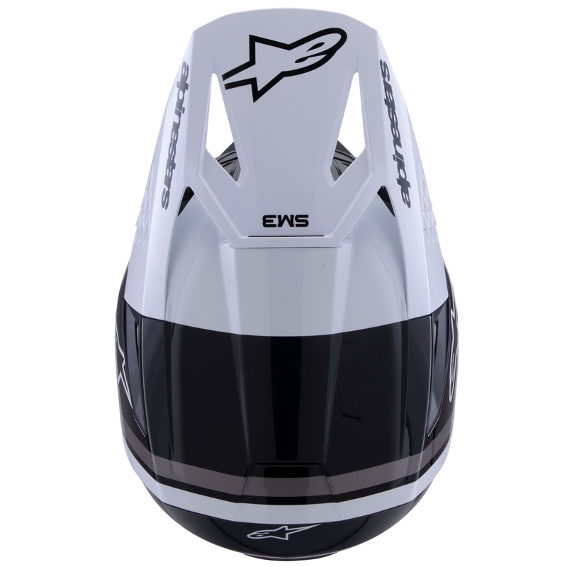 Alpinestars S-M3 Radium motokrossz bukósisak fekete-fehér-szürke