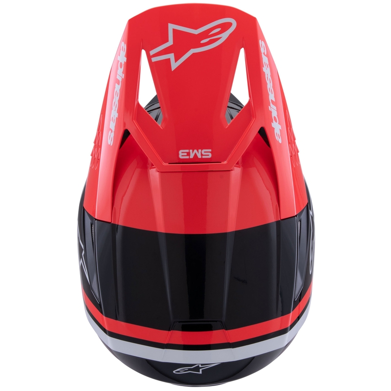 Alpinestars S-M3 Radium motokrossz bukósisak fekte-fluo piros-fehér